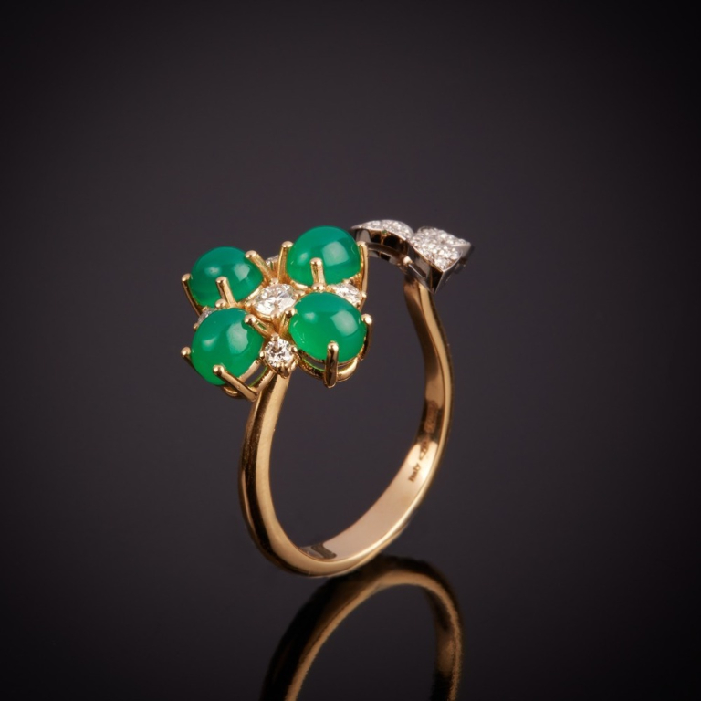 Fortuna, Hard stone and diamond ring